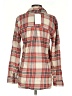 American Eagle Outfitters Plaid Tan Long Sleeve Button-Down Shirt Size S - photo 2