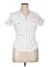 Guess White Short Sleeve Blouse Size L - photo 1