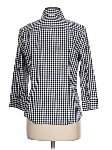 Jones New York Signature 3/4 Sleeve Button-Down Shirt (view 2)