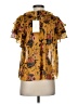 Ulla Johnson 100% Silk Gold Short Sleeve Silk Top Size 2 - photo 2