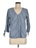 H&M L.O.G.G. Blue 3/4 Sleeve Blouse Size 8 - photo 1