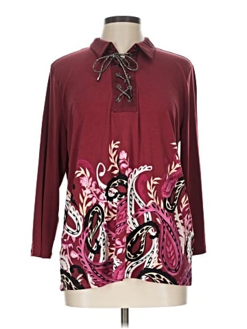 JM Collection 3/4 Sleeve Blouse (view 1)