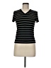 Harold's Stripes Black Short Sleeve Turtleneck Size M - photo 1