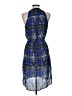 A.L.C. 100% Silk Paisley Blue Cocktail Dress Size M - photo 2