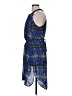 A.L.C. 100% Silk Paisley Blue Cocktail Dress Size M - photo 5