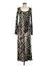 Topshop 100% Polyester Animal Print Gold Casual Dress Size 8 - 10 - photo 1