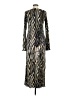 Topshop 100% Polyester Animal Print Gold Casual Dress Size 8 - 10 - photo 2