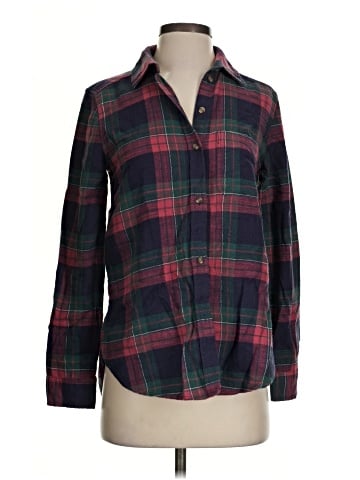 American Eagle Outfitters Long Sleeve Button-Down Shirt (view 1)