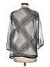 Quintessential 100% Polyester Silver 3/4 Sleeve Blouse Size M - photo 2