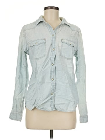 American Eagle Outfitters Long Sleeve Button-Down Shirt (view 1)