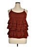 Who What Wear 100% Polyester Brown Sleeveless Blouse Size XL - photo 1