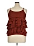 Who What Wear 100% Polyester Brown Sleeveless Blouse Size XL - photo 2