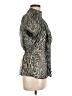San Joy 100% Polyester Animal Print Silver Short Sleeve Blouse Size L - photo 4