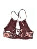 O'Neill 100% Nylon Floral Burgundy Swimsuit Top Size S - photo 2