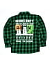 Minecraft Checkered-gingham Green Long Sleeve Button-Down Shirt Size 10 - photo 2