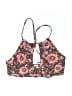 O'Neill 100% Nylon Floral Burgundy Swimsuit Top Size S - photo 1