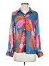 AP.NY 100% Cupro Paisley Blue Long Sleeve Blouse Size S - photo 1