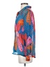 AP.NY 100% Cupro Paisley Blue Long Sleeve Blouse Size S - photo 5