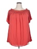 Octavia 100% Polyester Red Short Sleeve Blouse Size XXL - photo 1