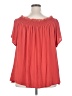 Octavia 100% Polyester Red Short Sleeve Blouse Size XXL - photo 2