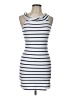 Assorted Brands Stripes White Casual Dress Size L - photo 1