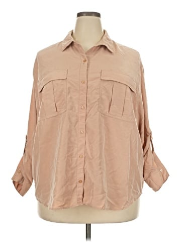 Old Navy 3/4 Sleeve Button-Down Shirt (view 1)