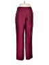 Ann Taylor 100% Silk Solid Burgundy Silk Pants Size 8 - photo 2