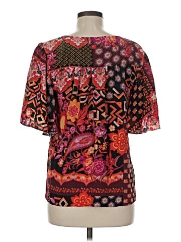 Trina Turk Short Sleeve Silk Top (view 2)