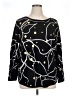 Chico's Print Black Pullover Sweater Size XL - photo 1