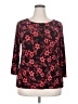 JM Collection Red 3/4 Sleeve Blouse Size XXL - photo 1