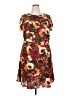 Avenue 100% Polyester Print Brown Casual Dress Size 18 Plus - photo 1