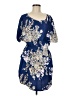 Express 100% Polyester Print Blue Cocktail Dress Size M - photo 1
