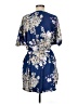 Express 100% Polyester Print Blue Cocktail Dress Size M - photo 2