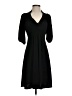 Wrapper Solid Black Casual Dress Size S - photo 1
