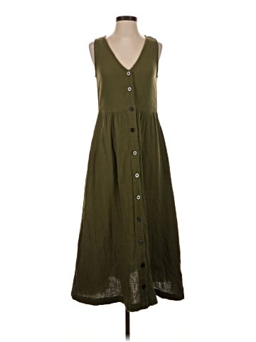 Madewell Lightspun Button-Front Tank Midi Dress (view 1)