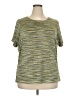 JM Collection 100% Polyester Green Short Sleeve Top Size 2X - photo 1