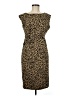 Grace Animal Print Brown Cocktail Dress Size 8 - photo 1