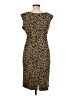 Grace Animal Print Brown Cocktail Dress Size 8 - photo 2