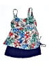 Azul Floral Blue Swimsuit Top Size 18 - photo 1