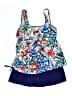 Azul Floral Blue Swimsuit Top Size 18 - photo 2