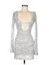 Peppermayo 100% Polyester Metallic Silver Cocktail Dress Size XS - photo 1