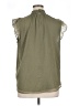 Ann Taylor LOFT 100% Polyester Green Short Sleeve Blouse Size XL - photo 2