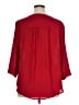 Torrid 100% Polyester Red 3/4 Sleeve Blouse Size 1X Plus (1) - photo 2