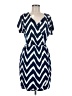 Corey P. Chevron-herringbone Blue Casual Dress Size M - photo 1