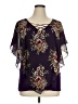 Late August 100% Polyester Purple Short Sleeve Blouse Size 1X - photo 1