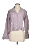 JS Collections Metallic Purple Long Sleeve Blouse Size 6 - photo 1