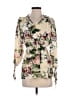 Luxxel Floral Ivory 3/4 Sleeve Blouse Size S - photo 1