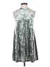 Love Vintage Metallic Silver Cocktail Dress Size S - photo 1