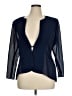 R&M Richards 100% Polyester Solid Blue Jacket Size 14 (petite) - photo 1