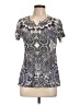 Style&Co 100% Polyester Paisley Silver Short Sleeve T-Shirt Size L - photo 1